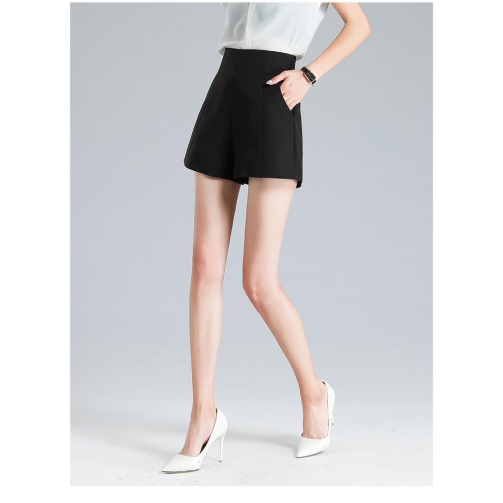 Quần Short Thun Nữ Mặc Nhà Lưng Cao LyLy Quần Đùi Nữ Ống Rộng Ngắn Đẹp, Sooc Cộc Màu Trắng Đen Hàn Quốc QD004 | BigBuy360 - bigbuy360.vn