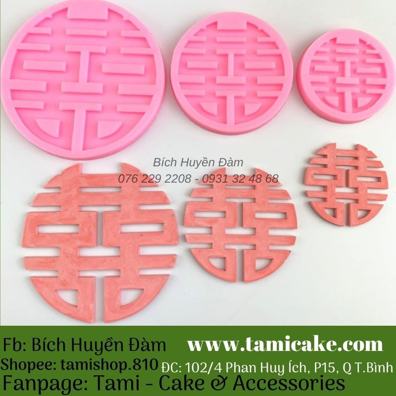 Khuôn silicon chữ Hỷ