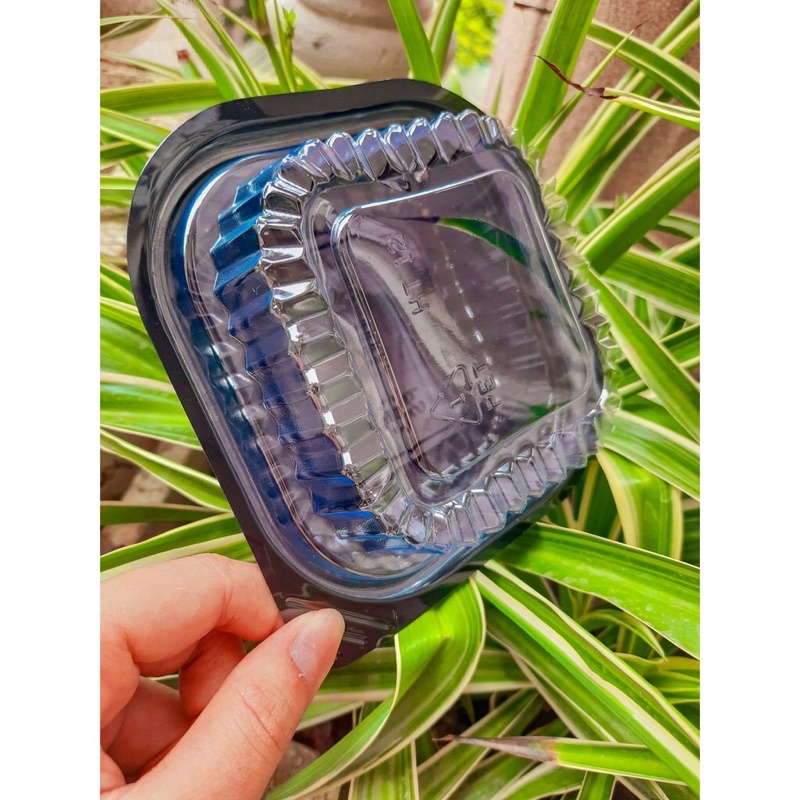 100 hộp nhựa đế đen nắp trong HT12, đựng bánh, đựng xôi, hoa quả, gà rán…