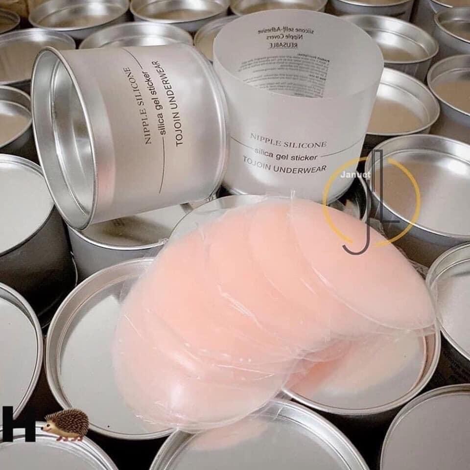 Hộp dán ngực silicon 10 miếng mẫu mới vỏ hồng ( dán titi vỏ hồng )