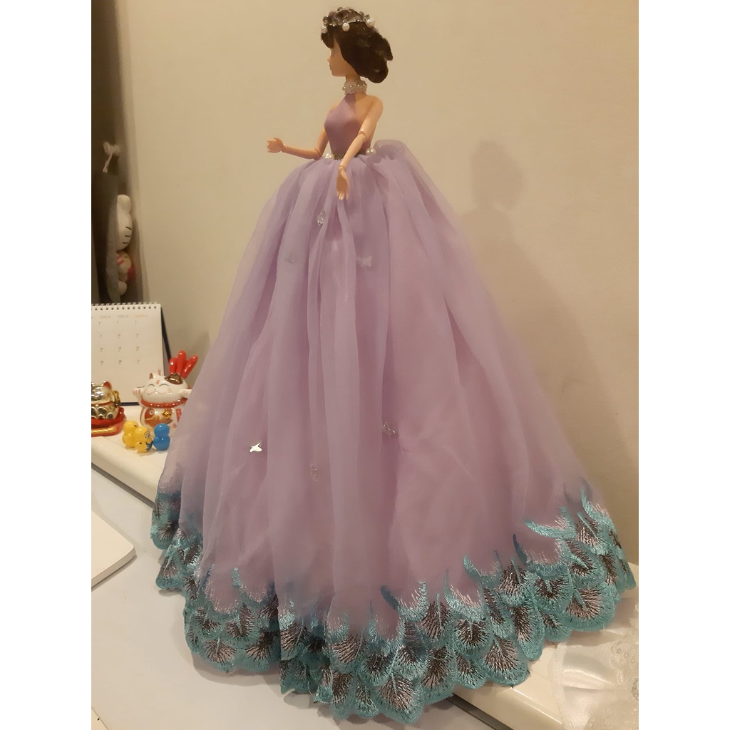 THANH LÝ: BÚP BÊ CÔNG CHÚA MẶC VÁY CƯỚI MÀU TRẮNG / CAM / TÍM CAO 50CM CỰC XINH NHẬP TỪ MỸ