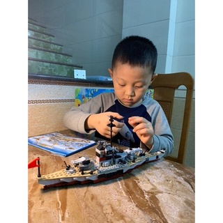 [502CHI TIẾT-HÀNG CHUẨN]  lắp ghép lego tàu chiến 8 in 1 Lắp ghép thuyền chiến Đồ chơi xếp hình trí tuệ