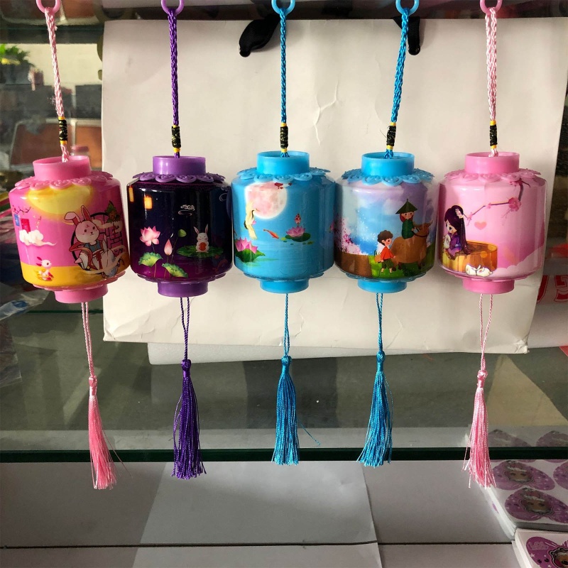 Lồng Đèn Nhỏ Bằng ABS Màu Dạ Quang Dùng Trang Trí Lễ Hội Mùa Xuân