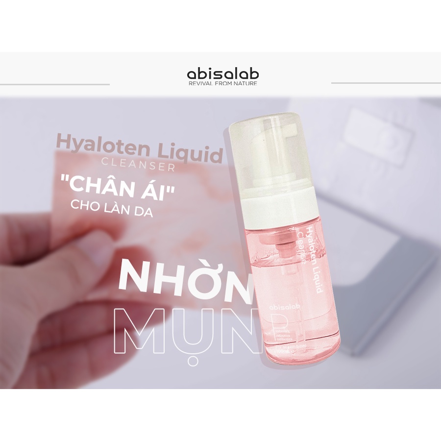 Gel rửa mặt Abisalab Hyaloten Liquid Cleanser 100ml