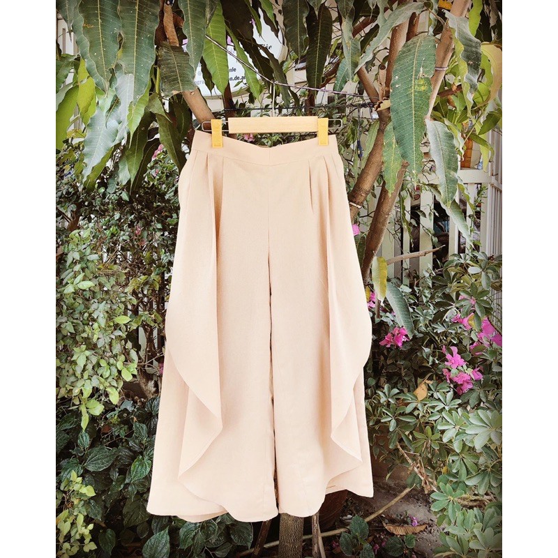 Quần linen culottes 2 lớp xoè