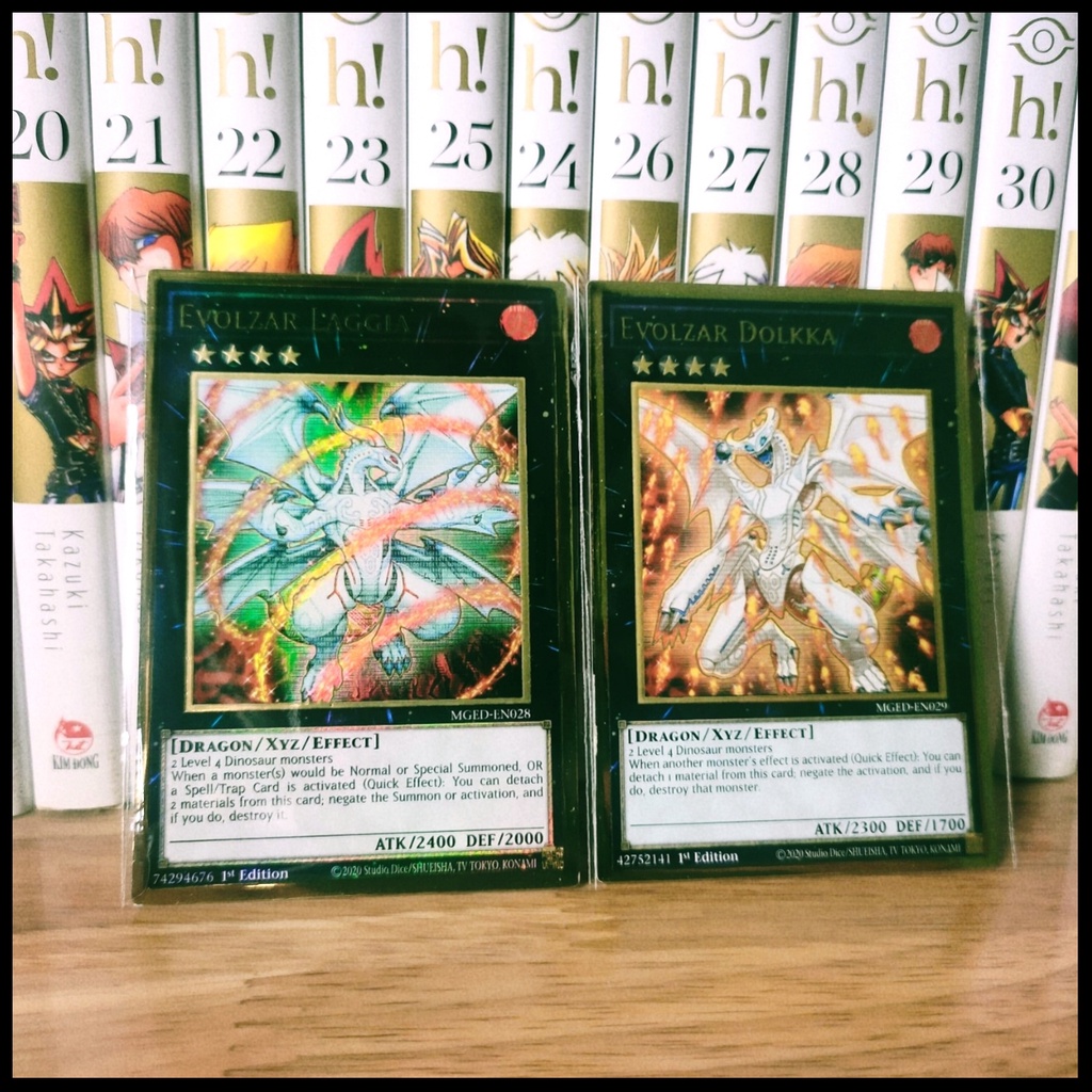 Thẻ bài yugioh chính hãng Set 2 lá Evolzar – Premium Gold Rare