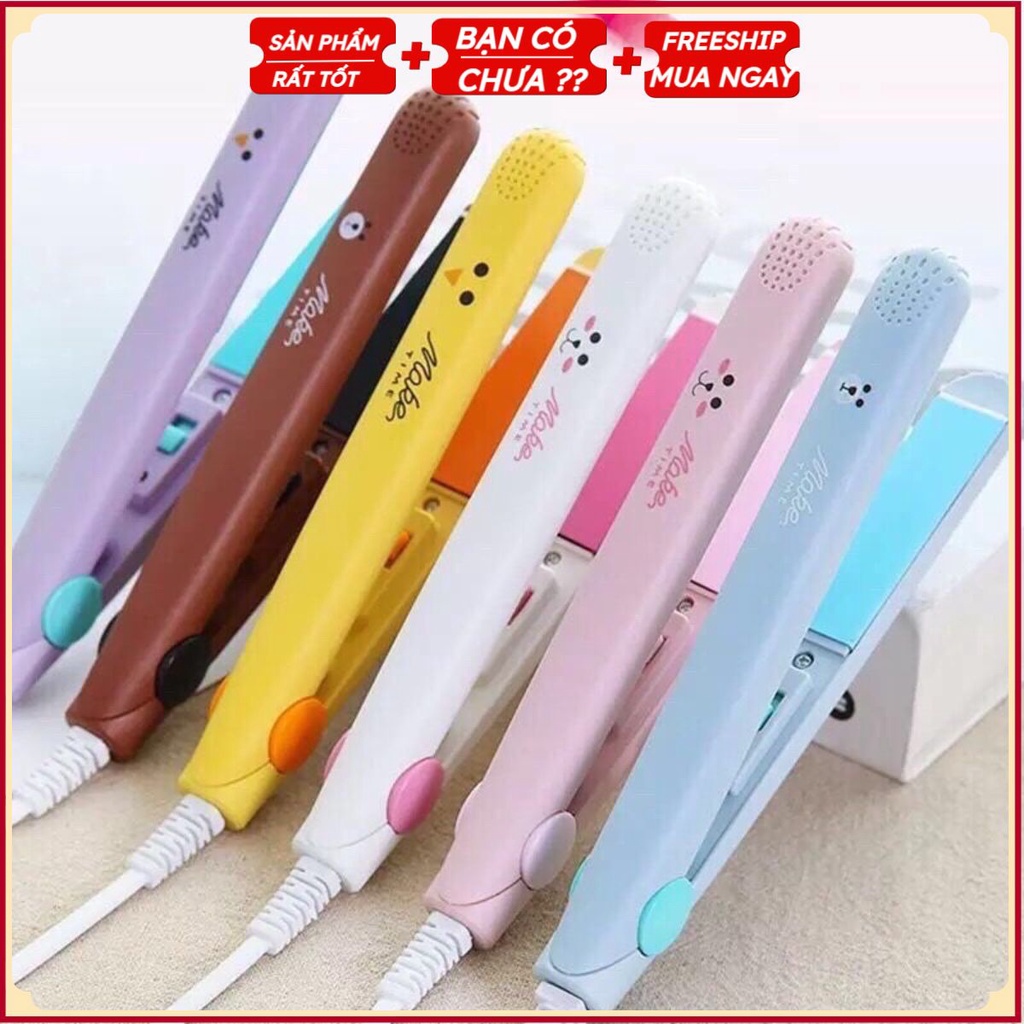 Máy Ép, Uốn, Duỗi Tóc Mini (Tiện Lợi) + Tặng 01 bờm kẹp tóc .