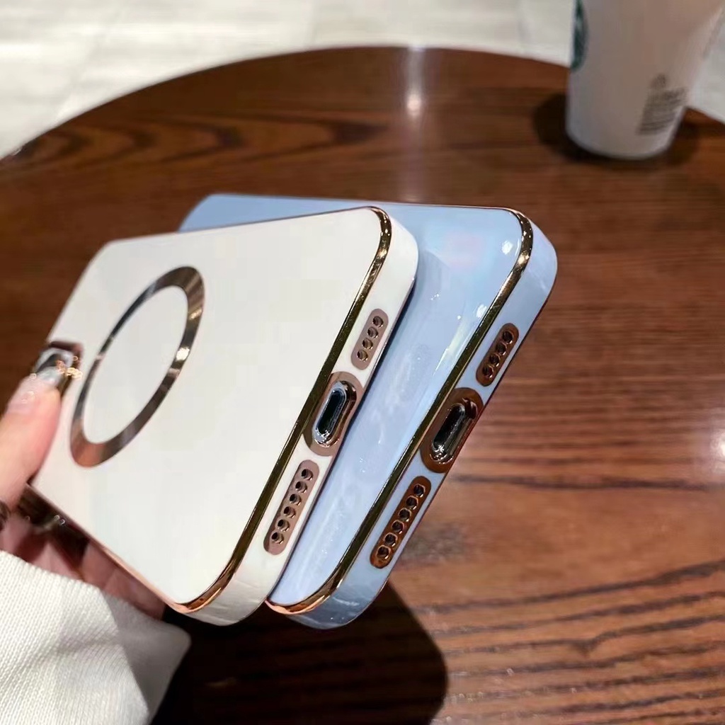 Ốp Điện Thoại Dẻo Tráng Gương Kèm Giá Đỡ Nhẫn Từ Tính Sang Trọng Cho iPhone 12 13 Pro max