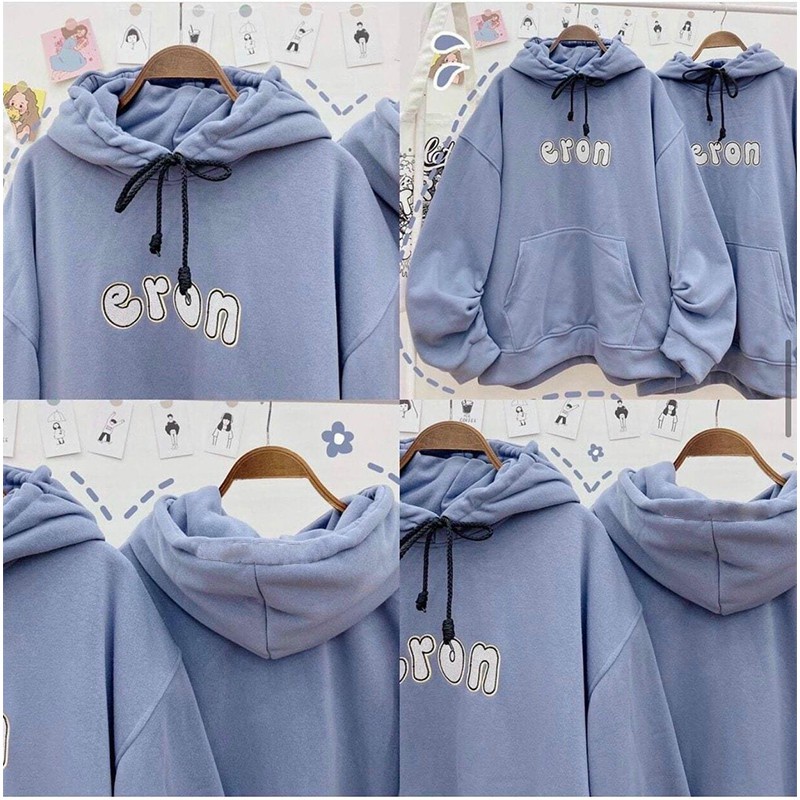 [ANEK01 giảm 10%] Áo Hoodie Chống Nắng THIFU FASHION Thêu Chữ ERON Nón 2 Lớp Chất Liệu Thun PE Cho Nam Và Nữ Dưới 70kg | BigBuy360 - bigbuy360.vn