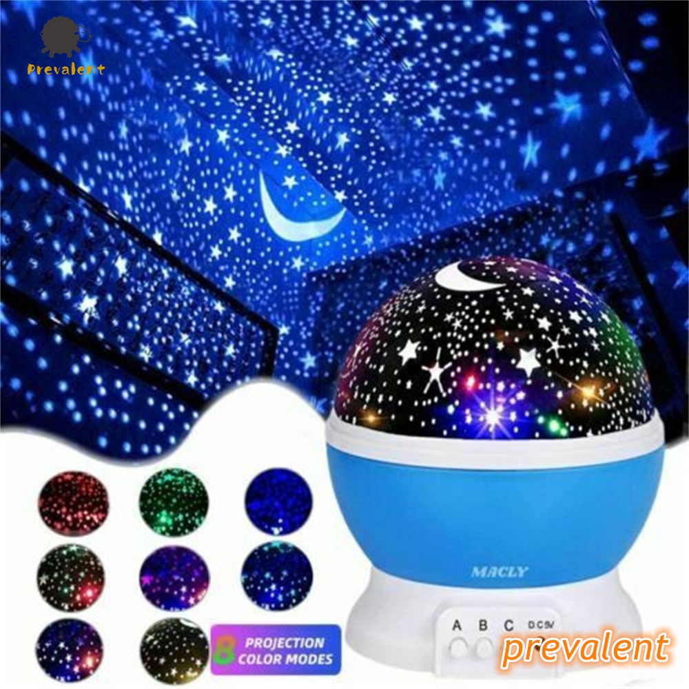 Đèn chiếu xoay hiệu ứng bầu trời sao lãng mạn trang trí phòng ngủ cho bé