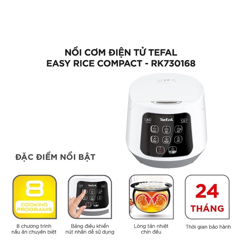 Nồi cơm điện Tefal Easy Rice RK730168 1.0L