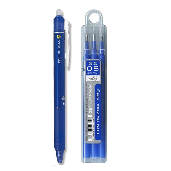 COMBO BÚT BI XÓA ĐƯỢC FRIXION PILOT NGÒI 0.5MM + HỘP 3 NGÒI