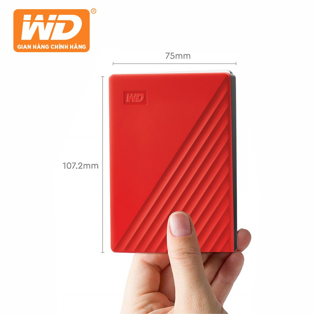 Ổ Cứng Di Động WD My Passport 4TB 2.5 USB 3.2 - WDBPKJ0040BBK-WESN - Hàng Phân Phối Chính Hãng