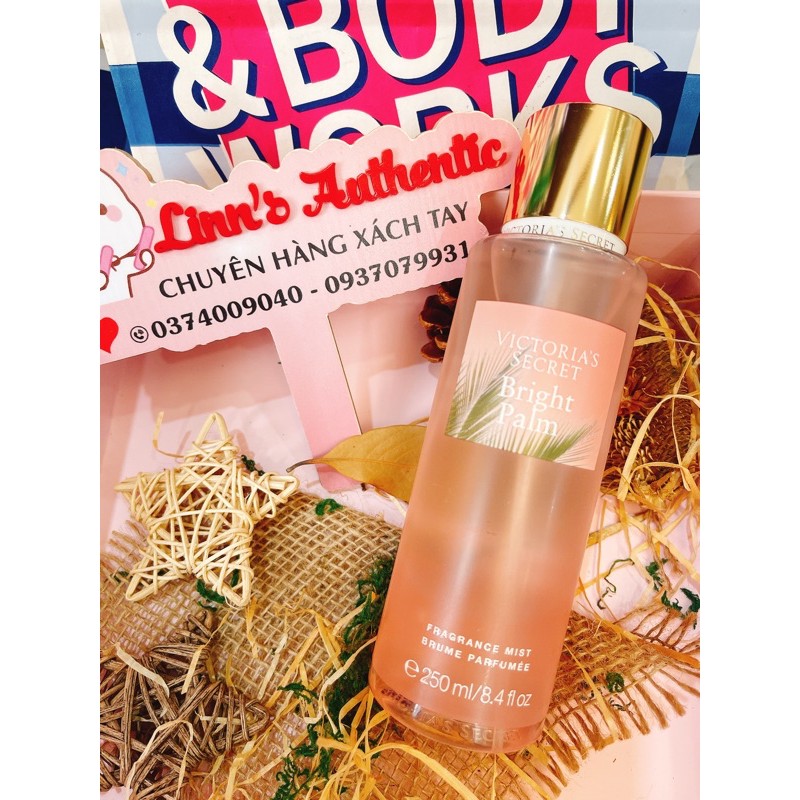 AUTHENTIC BODY MIST BRIGHT PALM VICTORIA SECRET USA Bộ chăm sóc