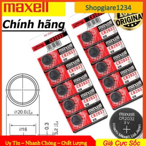 Pin CMOS Maxell CR2032 Lithium 3V (1 vỉ 5 viên) chính hãng 100%