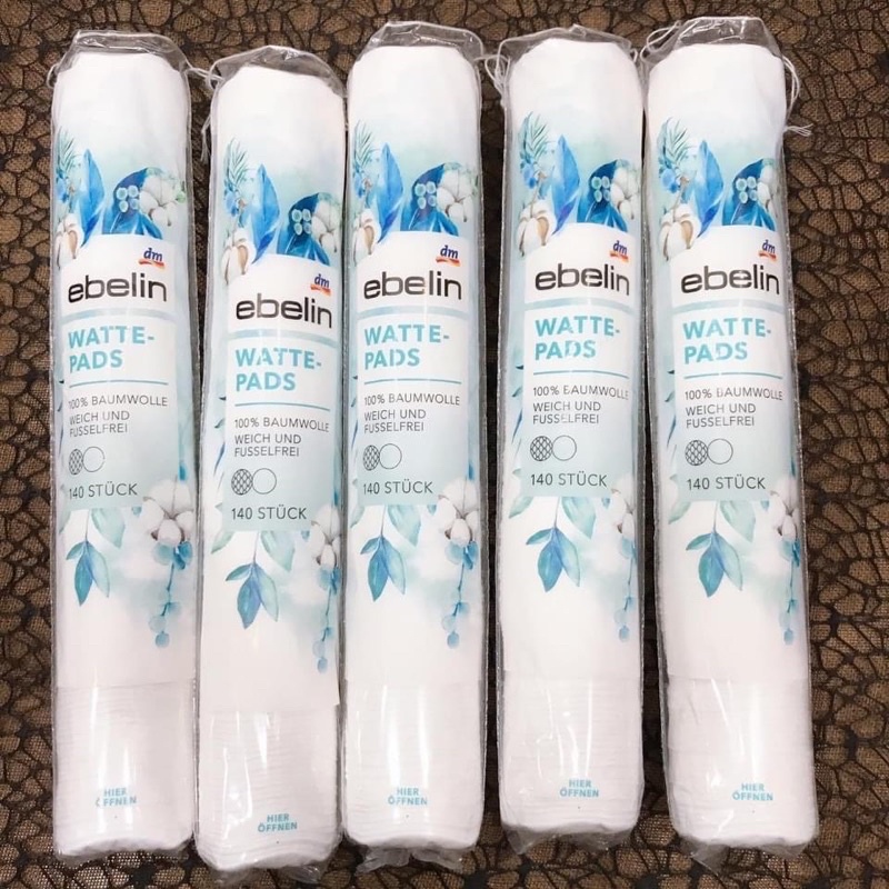 Bông tẩy trang EBELIN của Đức mẫu  rất nhẹ và mềm chất liệu 100% cotton