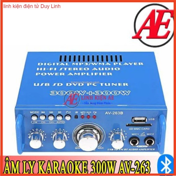 Âm Ly Karaoke Bluetooth 2x300W