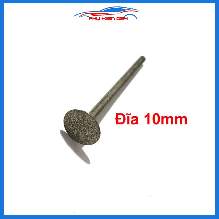 Mũi cắt, mũi mài trục đầu nhọn trụ đĩa kim cương trục lắp 3mm