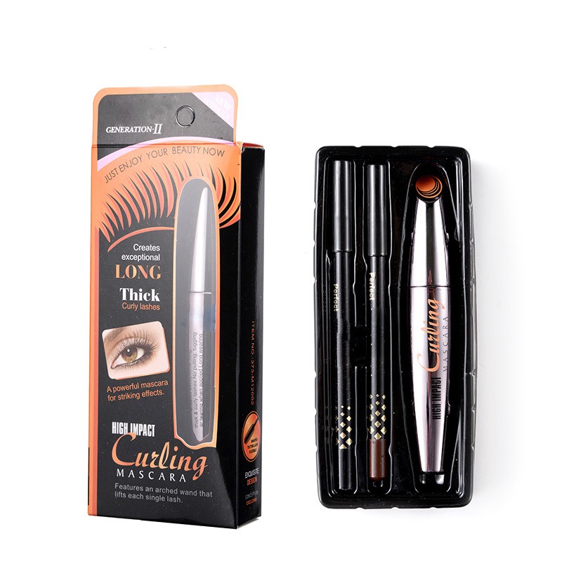 Set Mascara + Bút Kẻ Mắt COCUTE Giúp Chuốt Mi Cong Và Dày 3D Chống Thấm Nước | BigBuy360 - bigbuy360.vn