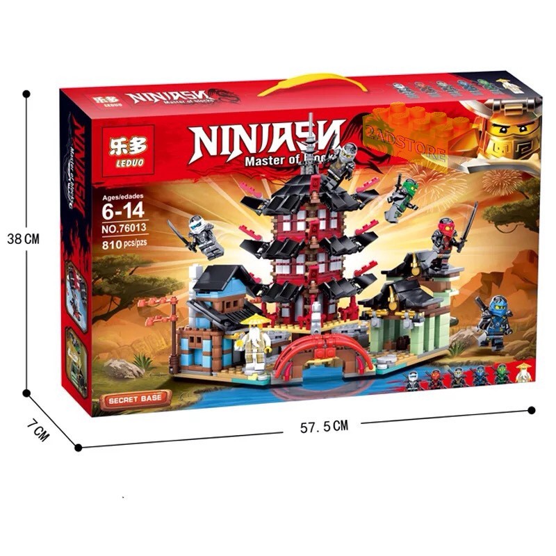 Đồ chơi lắp ráp Lego NinjaGo - Đền Airjitzu - LEDUO 76013 - Ninja Thunder Swordman - Lắp ráp xếp hình nhân vật cho bé