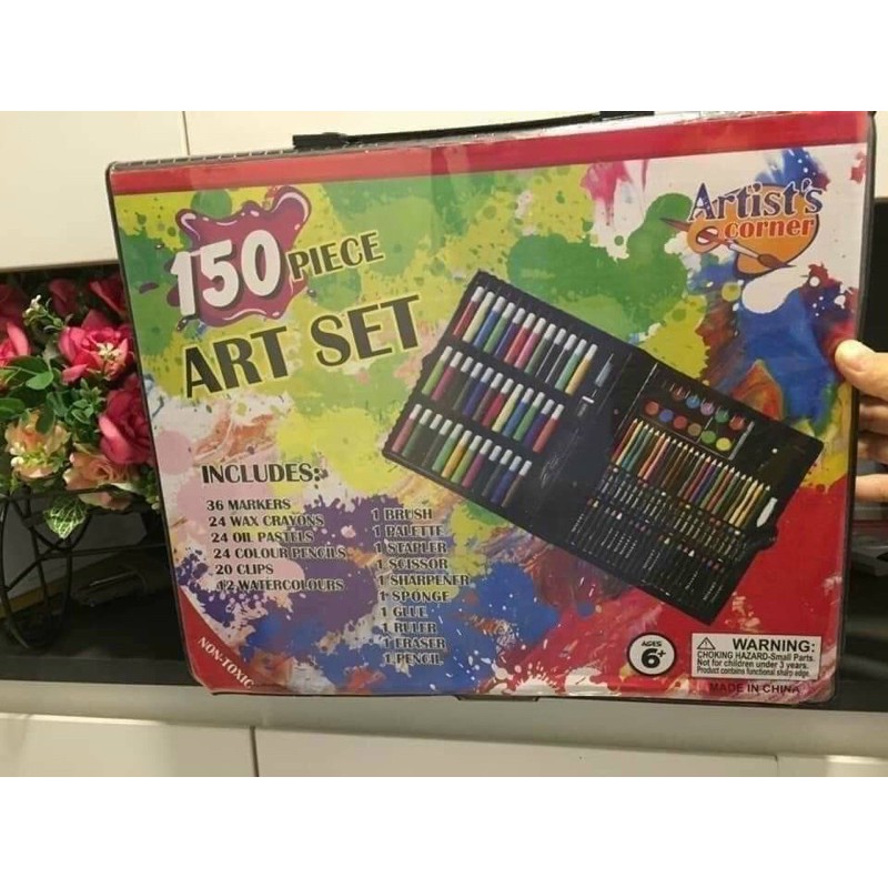 Hôp màu 150 chi tiết, bộ màu 100 năm mươi họa tiết, hộp màu cho bé