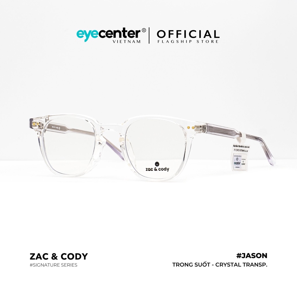 Gọng kính cận nam nữ JASON chính hãng ZAC &amp; CODY A3-S lõi thép chống gãy nhập khẩu by Eye Center Vietnam