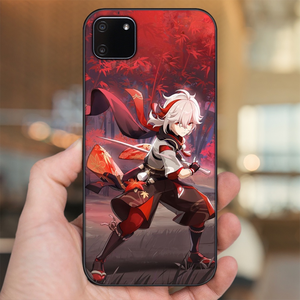Ốp lưng Realme C11 2020 viền đen in hình Kazuha Genshin Impact