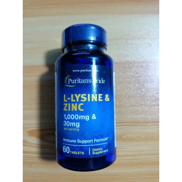 Viên uống giảm mụn bổ sung L - lysine 1000mg và zinc 30mg 60v