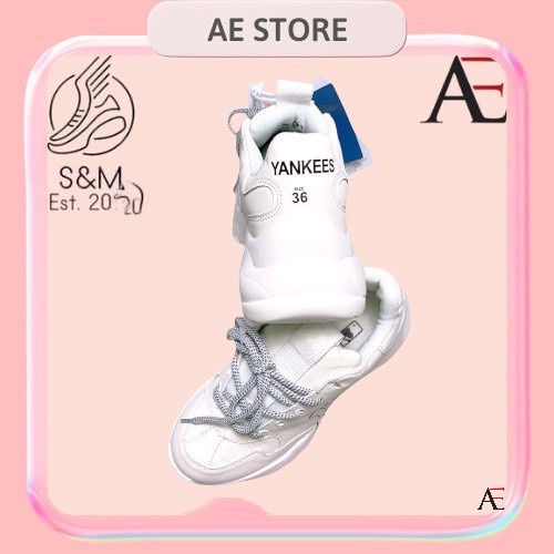 Giày MLB NY Vàng Cao Cấp Tăng Chiều Cao 6cm Nam Nữ | BigBuy360 - bigbuy360.vn