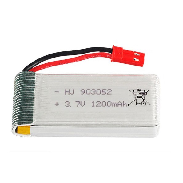 Pin Máy Bay Điều Khiển Dung Lượng Cao 3.7V 1200mAh 25C Cổng JST Đỏ