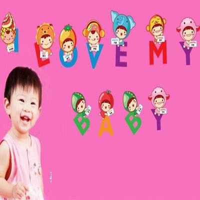 Decan dán tường, tranh dán tường bảng chữ cái cho bé LC6002