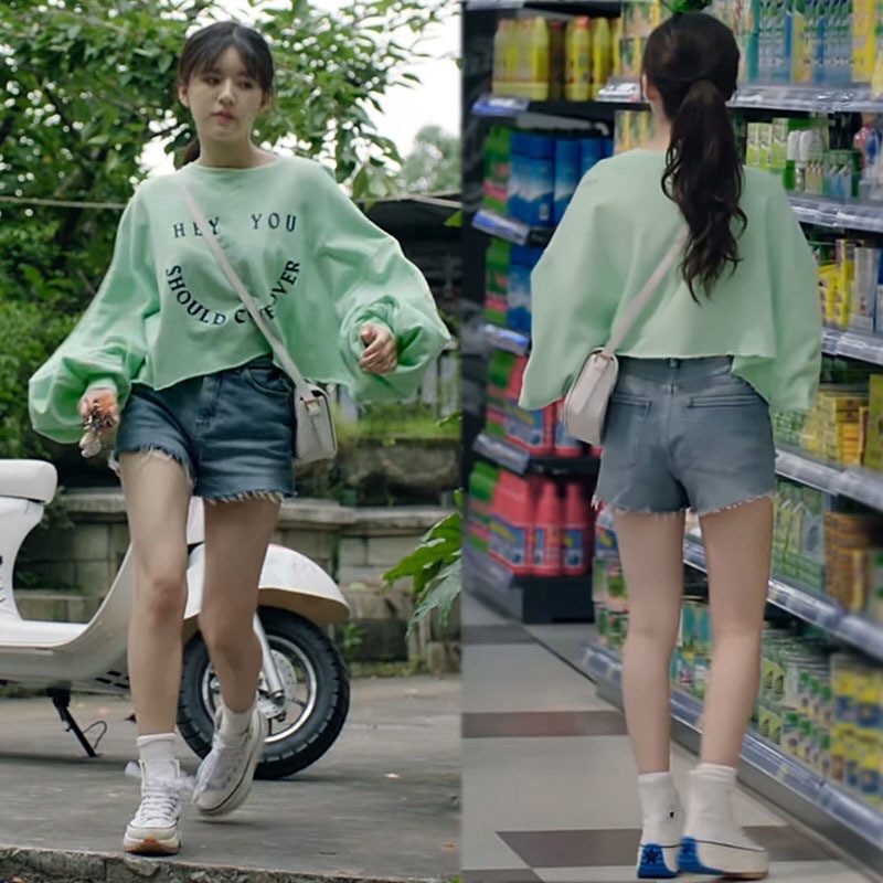 ÁO CROTOP TAY DÀI  TRONG PHIM VÔ TÌNH NHẶT ĐƯỢC TỔNG TÀI