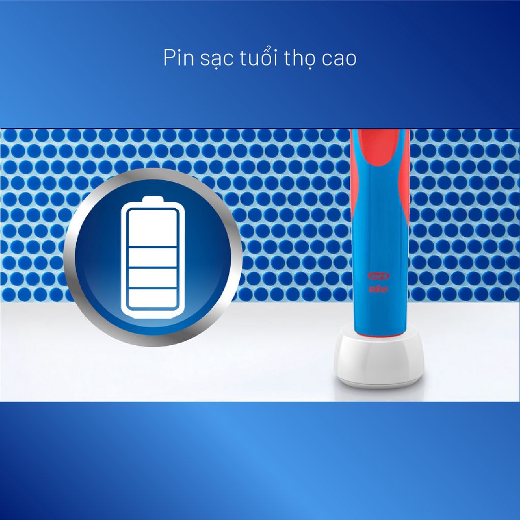 Bàn chải đánh răng điện trẻ em Oral-B Vitality D12 Disney Cars