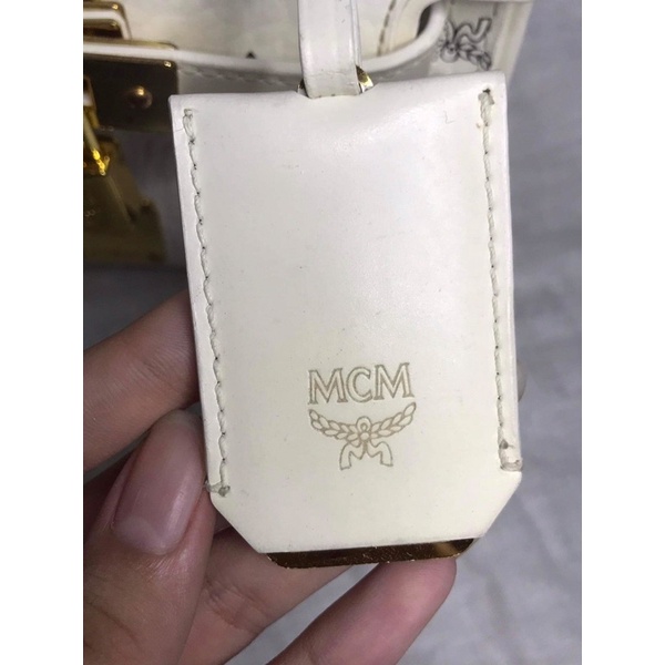 Túi Mcm heritage white authentic