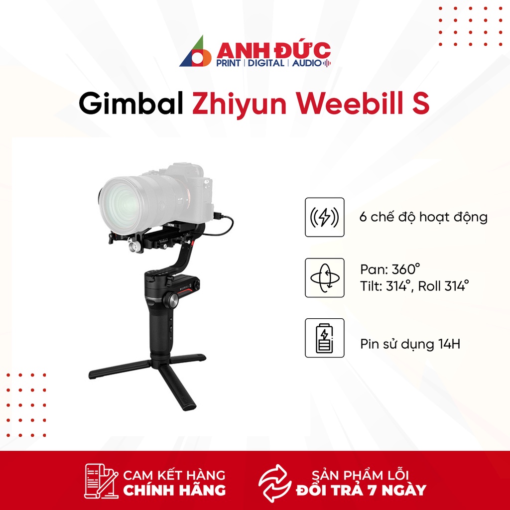 Gimbal chống rung Zhiyun Weebill S (Chính hãng)