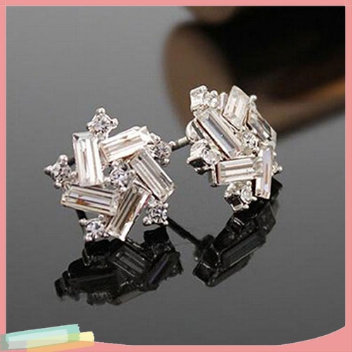 Đôi Khuyên Tai HìNh CáNh Gió ĐíNh Kim Cương Giả NhiềU MàU SắC