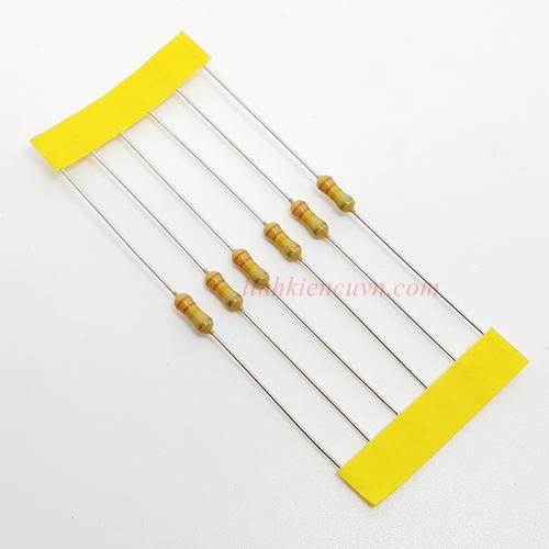 Điện trở chân đồng 330K (330KΩ) 1/4W 4 vạch (túi 100c)