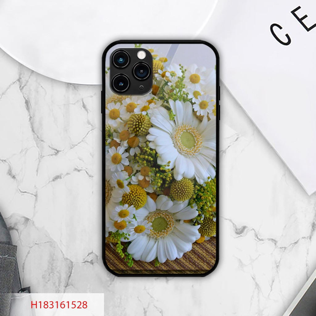 [HOT] - ỐP IPHONE, SAMSUNG TRÁNG GƯƠNG HOA CÚC MÀU TRẮNG