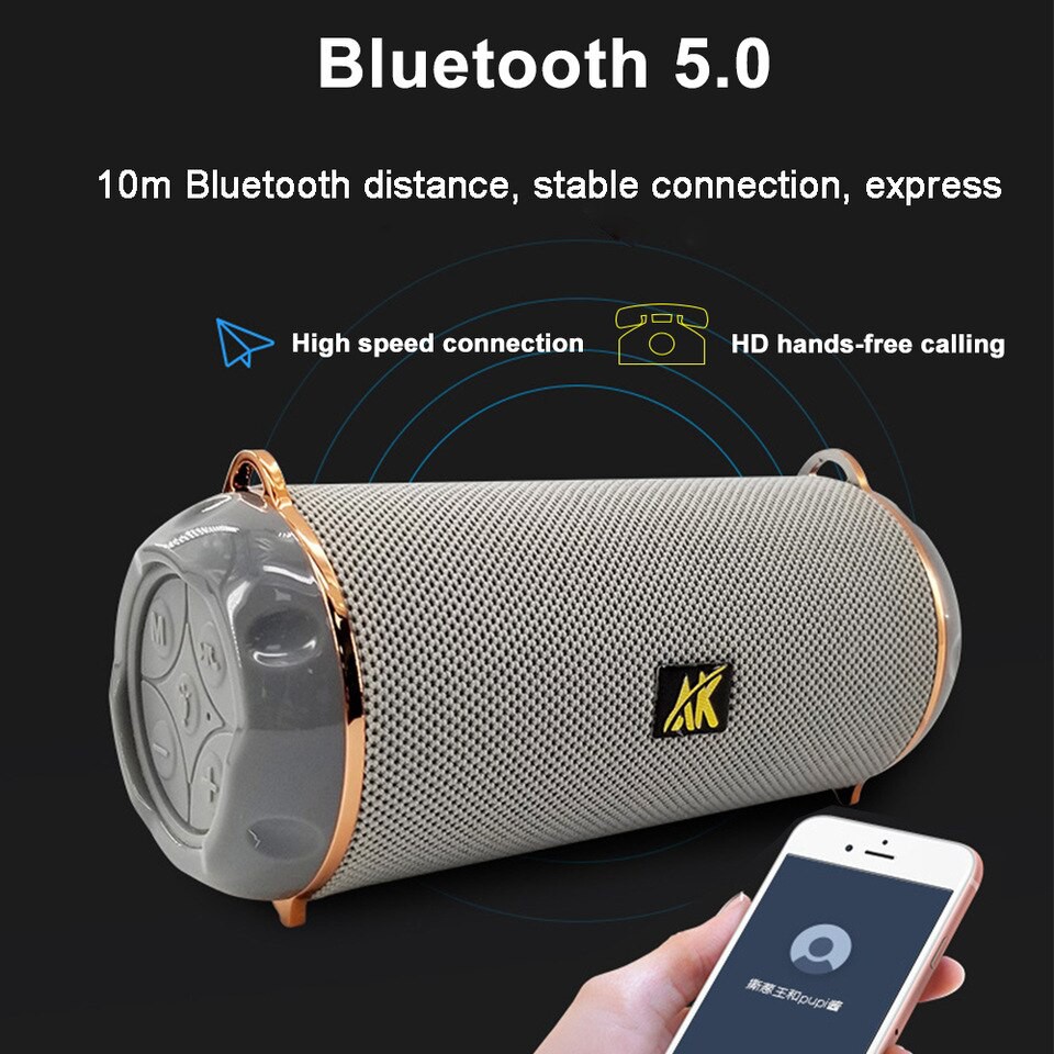 LOA BLUETOOTH KIÊM ĐÈN PIN SIÊU SÁNG AK-117 CÓ FM