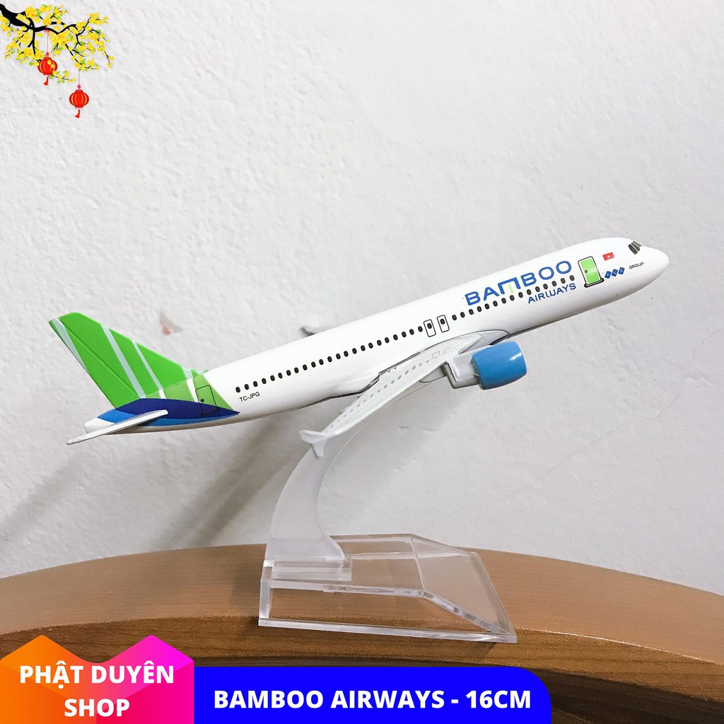 Mô hình máy bay Bamboo Airways a320 16cm