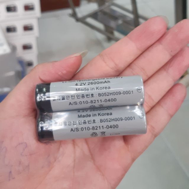 1 Viên Pin Sạc Hàn Quốc 18650 Li-Ion 3.7V - 2600mAh (Pin 2 Đầu Bằng)