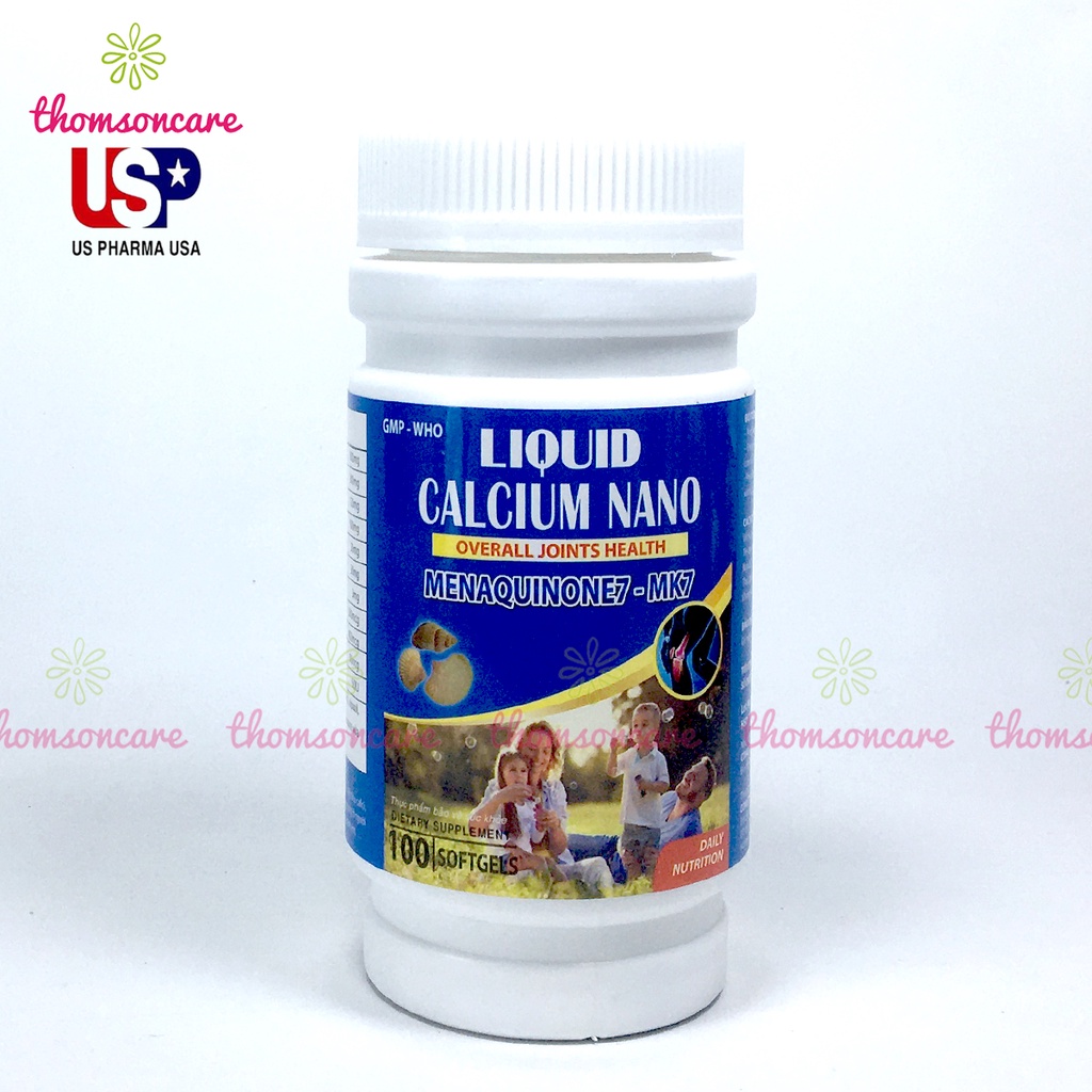 Canxi nước Liquid Calcium bổ sung canxi Nano hữu cơ dễ hấp thụ từ tảo biển, có thêm D3, Magie, giảm loãng xương