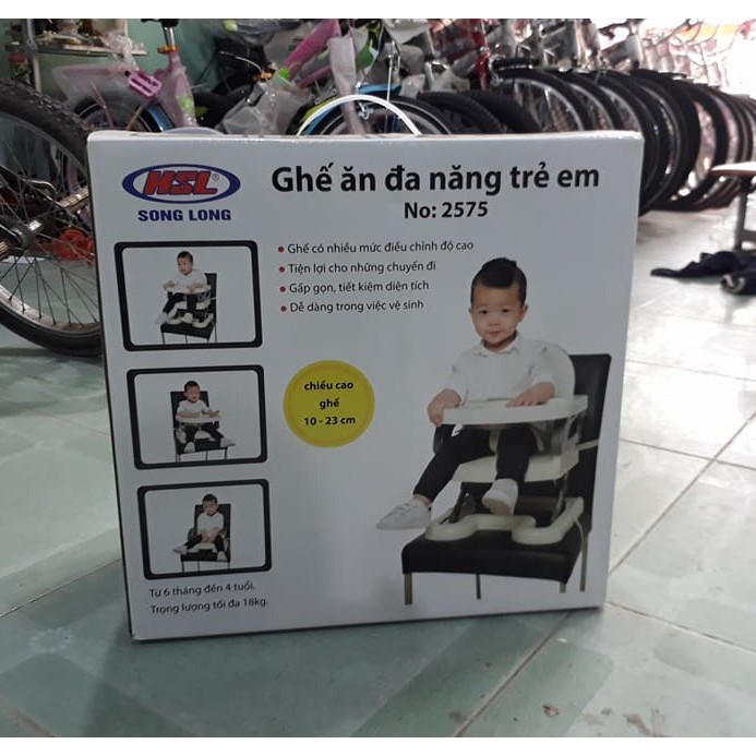 [KHO SỈ] Ghế ăn dặm đa năng Việt Nam có bàn ăn dặm (gấp gọn + điều chỉnh cao thấp)