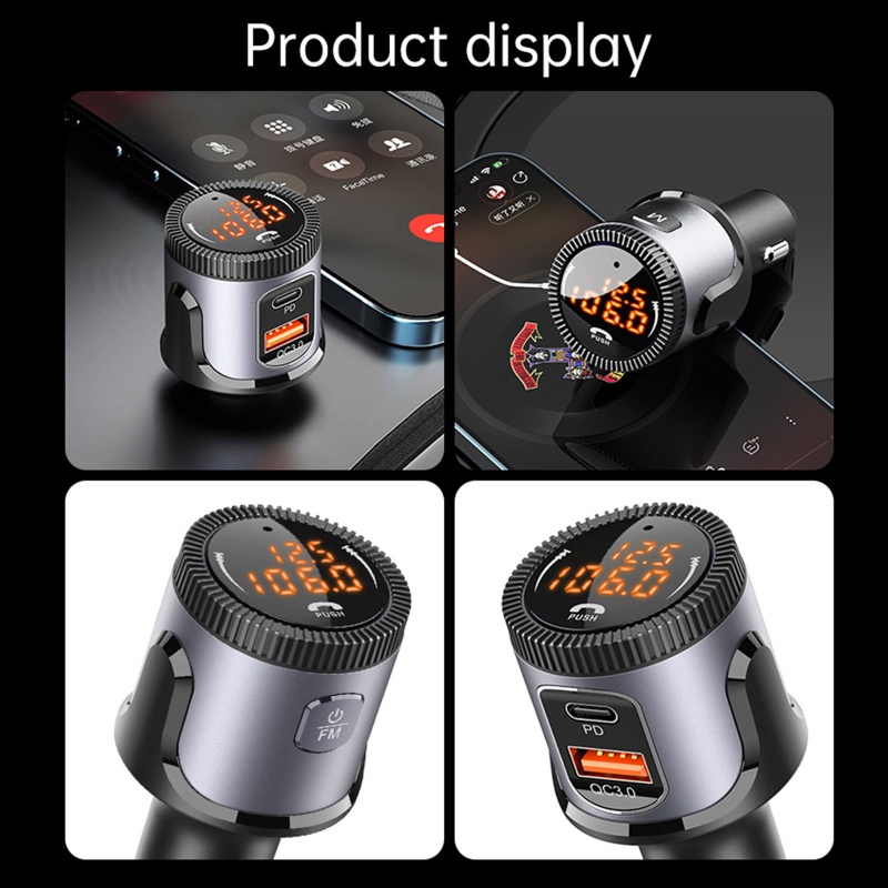 Máy Phát Nhạc Bluetooth PD 18W Sạc Nhanh Cho Xe Hơi