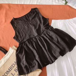 SET PEPLUM ĐEN + QUẦN SUÔNG TRẮNG ✨