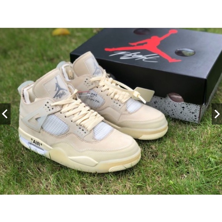 Giày Jordan 4 Nam Nữ, Giày JD4 Màu Vàng Kem Off White Hàng Đẹp Full Box Bill | BigBuy360 - bigbuy360.vn