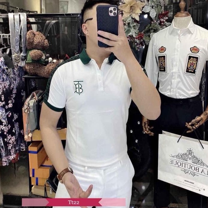 [Tuyệt Phẩm] Áo thun nam polo viền xanh, thêu TB cực đẹp, thoáng mát, hàng có BIGSIZE . | BigBuy360 - bigbuy360.vn
