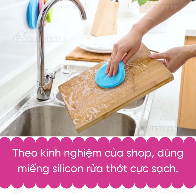 Miếng rửa chén bát silicon siêu bền, miếng silicon nhà bếp đa năng, cọ rửa xoong nồi