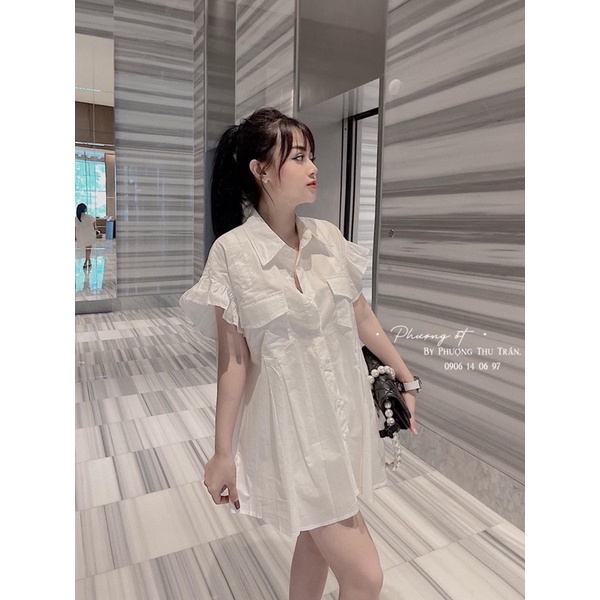 Sơ mi tay bèo túi hôp bigsize 50 đến 90kg