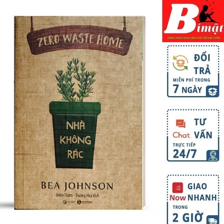 Sách - Nhà Không Rác - Tác giả: Bea Johnson Tặng Bookmark